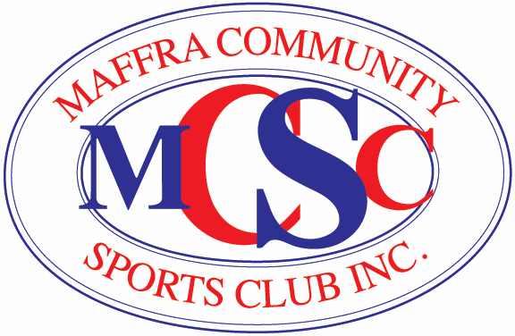 A logo for the maffra community sports club inc.